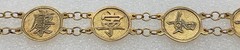 Vintage 14k Gold Chinese Symbol Character Link Bracelet – 12.8 Grams, 13mm Wide