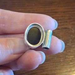 Vintage 90s Sterling Black Onyx Slide Pendant 5.8g See Pics/Description