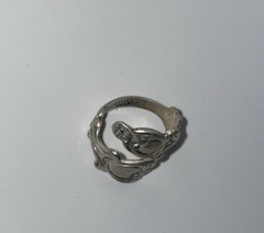 Avon Treasured Heart Sterling Silver Spoon Ring Valentine’s Wrap 925 Size Varies