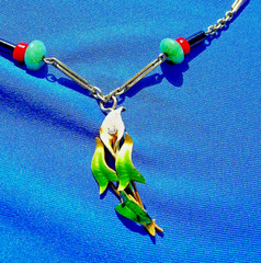 ORIGINAL Antique Deco Diamond Necklace Victorian Jade Onyx Coral Chain 14K GOLD