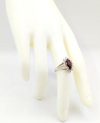 Vintage Luxury RING Silver 925 with Big Bright Stone -size: 7.5US (17.5mm) | #4