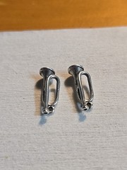 Sterling Silver Trumpet Horn Charm Pendant Lot Of 2 Charms