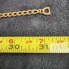 Vintage Christian Dior Gold Tone Plated 31″ Curb Link Necklace 4.7mm