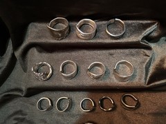 Spoon Ring/Bracelet Lot Of 12- Silver Plated &Stainless Steel- Antique &Vintage