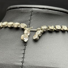 Juliana D&E Smoky Rhinestone 5-Link Necklace Choker / Collar 15” Vintage