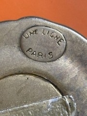 UNE LIGNE PARIS SIGNED 80S VTG CHUNKY GOLD CLIP EARRINGS FRENCH RUNWAY