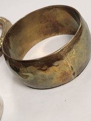 Metal Cuff Bracelets Lot Of 4 Vintage Mixed Materials