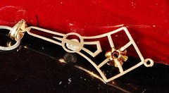 10k rose gold pendant 0.05ct diamond pearl charm 1890’s antique handmade 0.9gr