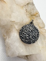 Vintage Sterling Silver Triple Heart Symbol Pendant Modern Artisan Design 6g