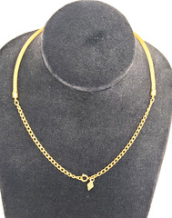 Vintage Sarah Coventry Gold Tone Mesh Bow Choker Necklace Polished Knot