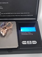 Vintage 1990-s 14 Ct Rolled Gold Large Topaz Zircons Earrings-Hallmarked 585 RG