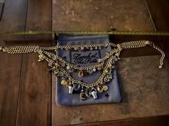 Lunch At The Ritz COCKTAILS Triple Strand Necklace; NEW, NEVER WORN, RARE!!!!