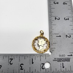 1940’s Mercury Silver Dime Cut-Out Pendant Vintage Goddess Toga