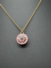 Vintage Juicy Couture Cupcake Enamel Crystal 19” Necklace New