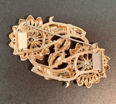 Vintage 1930’s Coro Flower Duette Brooch Pin Clips