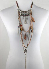 Gypsy Statement Vintage Long Necklace Ethnic jewelry boho necklace tribal collar