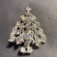 Vintage Aurora Christmas Tree Brooch