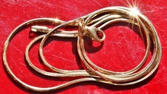 14k yellow gold necklace Italian 18″ faceted snake chain vintage 3.90gr N2998J