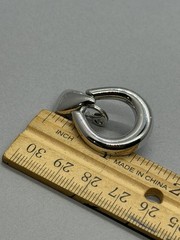 Vintage Monet Silver Tone Door Knocker High Polish Silver Tone Earrings 1.50″