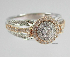 2.25Ct Round Cut Lab Created Diamond Halo Engagement 14K White Gold Finish Ring