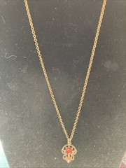 Avon Castillian Necklace 1974 Two Stone Pendant 20″ Spring Ring Clasp