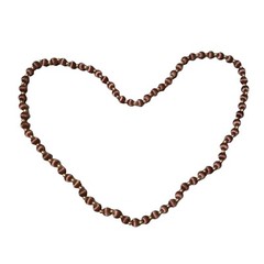 Vintage Silk Thread Wrapped Bead Necklace Brown And Gold Tone Estate Jewelry 26″