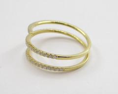 0.30 CTW Round Diamond Spiral Wrap Ring 18 Karat Yellow Gold Size 7