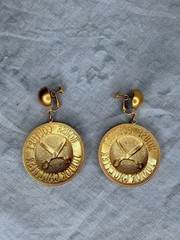 Jean Paul Gaultier – FW 1989 – House Couture Earrings In Gold – Clip On