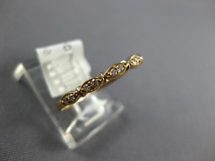 .09CT DIAMOND 14KT YELLOW GOLD 3D 2MM MARQUISE SHAPE FILIGREE ANNIVERSARY RING