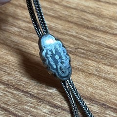 Vintage Antique 800 Silver Lapis 18 In Necklace with Inset Stone