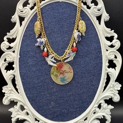 Vintage Estate Assemblage of Charms & Trinkets: Birds, Coral, Far East Allure