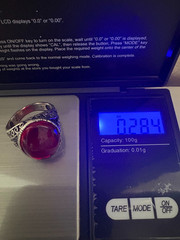 925 Sterling Silver Ring Ruby Ring Vintage Handcrafted Ring Size 9.75 US