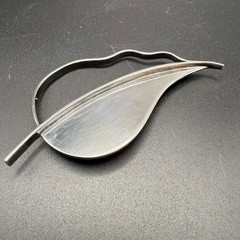 925 Sterling Frances Holmes Booth by fhb Brooch Pin Modernist Leaf 22g – RARE