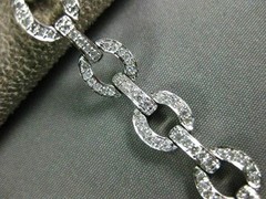 ESTATE WIDE 2.46CT DIAMOND 18K WHITE GOLD CLASSIC CIRCLE OF LIFE TENNIS BRACELET