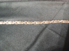 Sterling Silver (Hugs & Kisses) Bracelet Signed (925 FAS) Gold tone and Vermeil