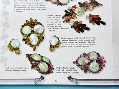 Vtg Verified BOOK SET JULIANA AB Pink Rivoli Brooch/Pend Earring Set