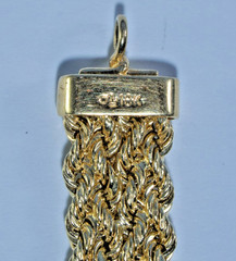 UNIQUE 18K Yellow Gold 8mm Woven Bracelet 6.6 Grams, 7.25″