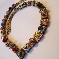 Vintage Renaissance Revival Book-chain Necklace. Lovely Varied Jewels.