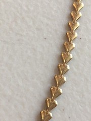 Avon Endless Heart Chain Necklace Gold Tone Vintage