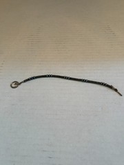 Vintage Sterling Silver Kumihimo Bracelet with Toggle Clasp 7 inches Long