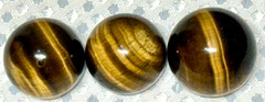 3 Tiger Eye Round Stones 27-30mm 29-38grams #625