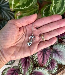Heart Holding Lady Goddess Guardian Angel Sophia Woman Pendant Sterling 24 Chain