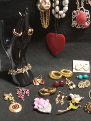 Vintage 2 Modern Costume Jewlery Lot Necklaces Earrings Bracelets Pins And More