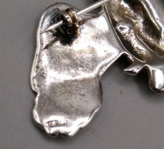Vintage Sterling Silver Eagle Brooch, sitting on branch 2.25″ by 1.25″ pin