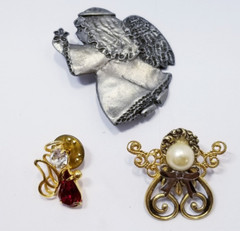 Set of 3 Angels Brooch & Pins *One from Hallmark