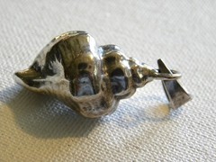 Sterling Silver Conch Shell Pendant 3D Sea Necklace Beach Shore