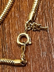TRIFARI Signed Peach & Gold Set Pendant 20” Necklace & Earrings Vintage 60’s