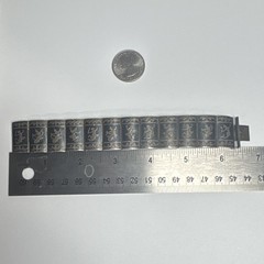 Heavy Vintage 1940s Made in Siam 925 Sterling Silver Niello Panel Bracelet ~38g