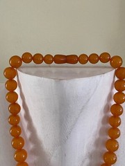 Vintage Natural Amber 36 Beads Necklace 37 Grams