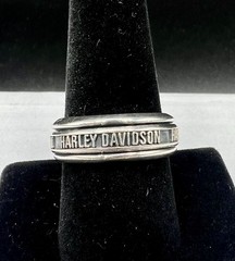 VTG HARLEY-DAVIDSON 925 Sterling Silver Vintage Mexico Spinner Band Ring Size 10